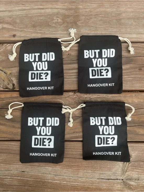 Lot of 4 Hangover Kits Party Favor Bags for Party Gifts