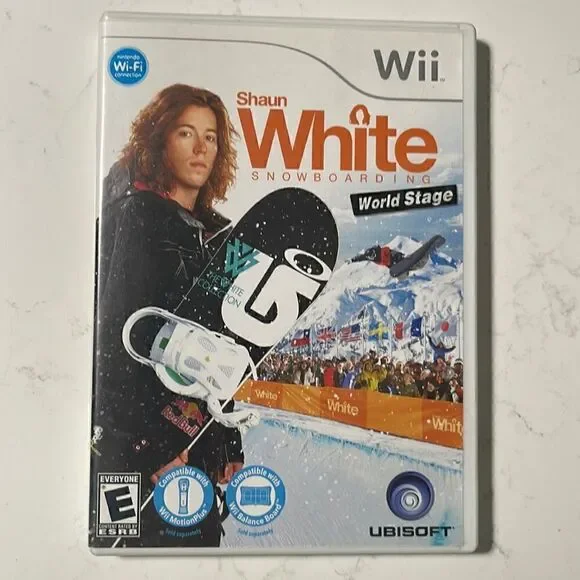 Wii Shaun White Snowboarding g Worldstage video game.  E for Everyone. Ubisoft.
