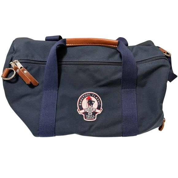 Peter Millar Barstool Classic 2022‎ Duffle Bag Navy Canvas Leather Trim