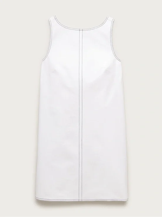 NWT J. Crew Contrast-stitch cotton poplin dress - size 6