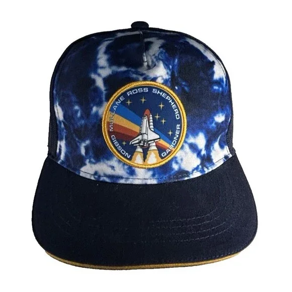 Nasa Space Shuttle Tie Dye Cap Gibson Mullane Ross Shepherd Gardner Youth OS