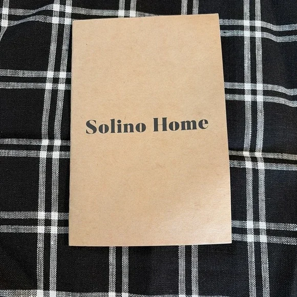 Solino Home Table Runner 100% Linen in Marseille Plaid - 14x36 In - NWOB