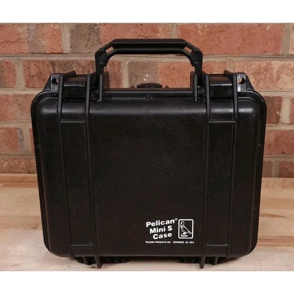 Pelican 1200 Mini S Hard Case w Foam Waterproof Black