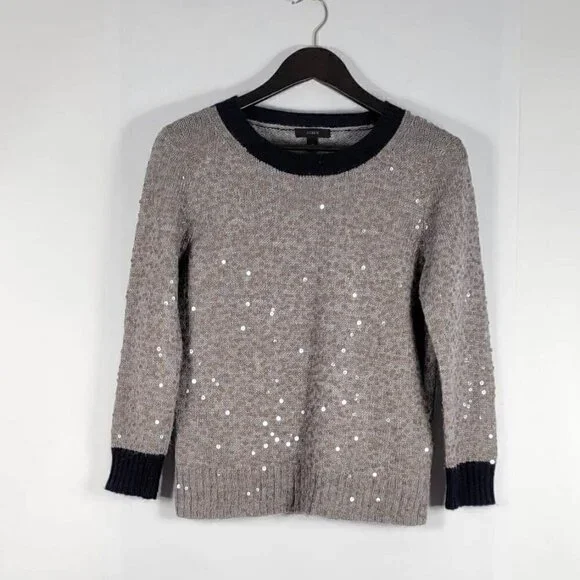 J.Crew 3/4 Sleeve Sweater With Sequins #275 Size M