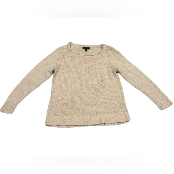 J.Crew Cotton/Linen Blend Knit Crewneck Sweater | Cream | Size S