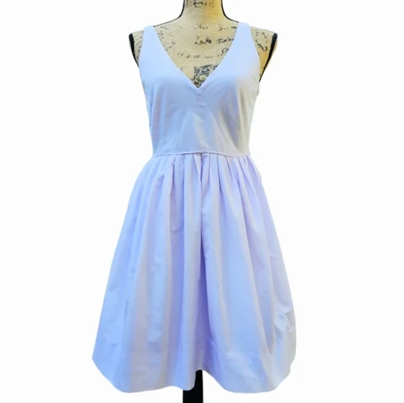 J. Crew Lavender Light Purple Sleevless Deep V-Neck Dress, Size 4