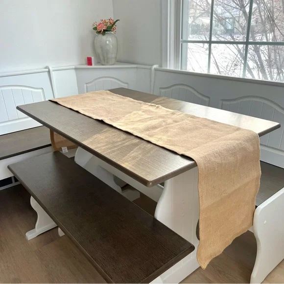 100% Jute Sand Beige Natural Table Runner