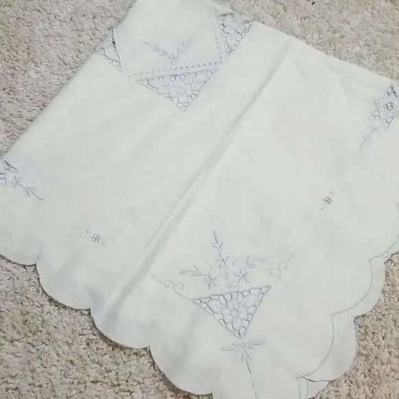 32 X 32 Pale Blue Luncheon Scarf PRETTY!