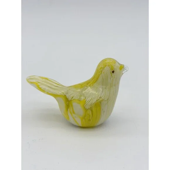 Murano Italy Art Glass Hand Blown Yellow Canary Bird Figurine