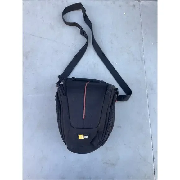 Case Logic Camera Bag Black Orange Compact Case Crossbody Shoulder Strap DSLR