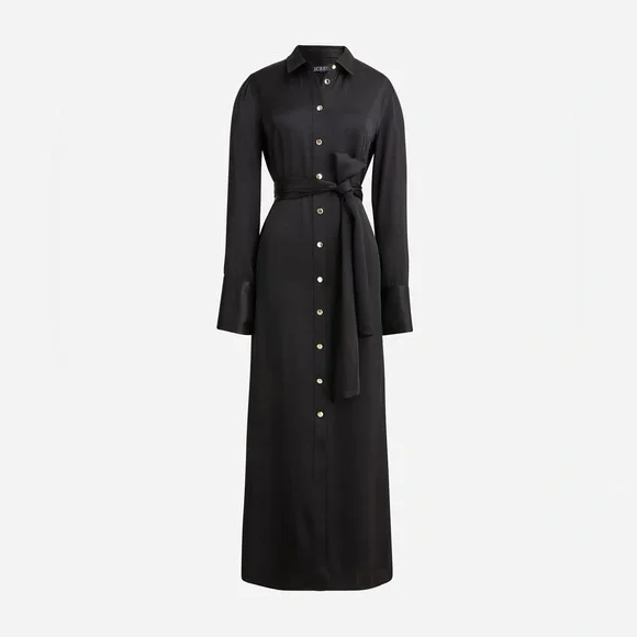 J.Crew Drapey shirtdress in luster crepe BU107