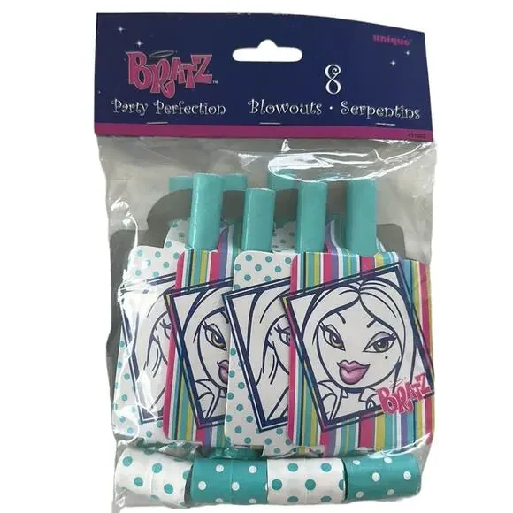 Bratz Birthday Party Blowouts Noisemakers Vintage Y2K 8 Pack New Multiples Avail