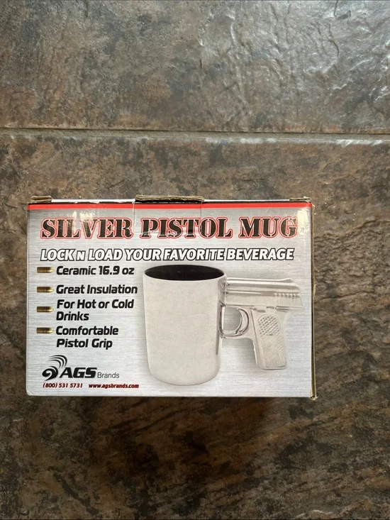 AGS Silver Pistol Mug - Silver