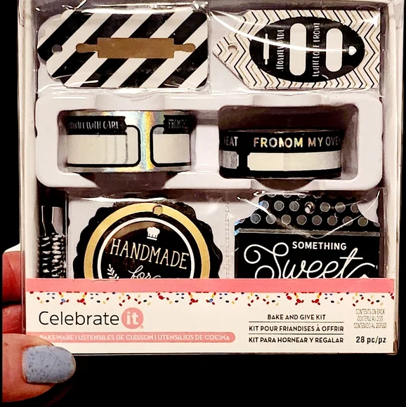 NWT CELEBRATE IT! 28-pc Bake & Give Kit - Tags For All Your Homemade Gifts!