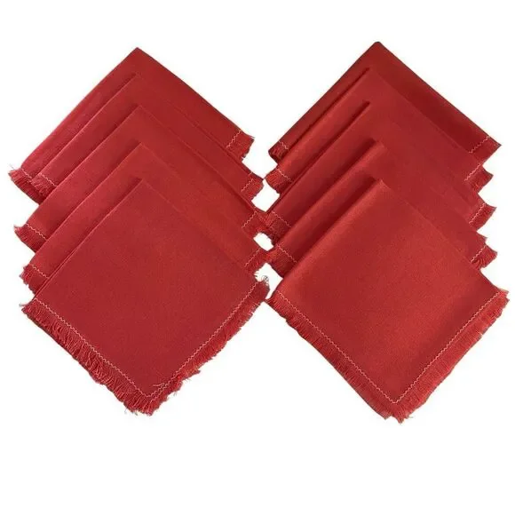 Lot of 10 Cloth Napkins Coral 11