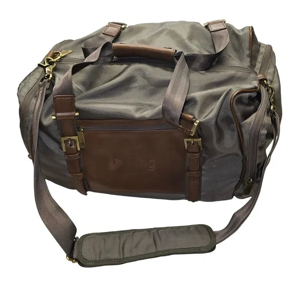 Cutter & Buck Bainbridge Traveler Leather Handle Duffel Bag 20”‎ Green