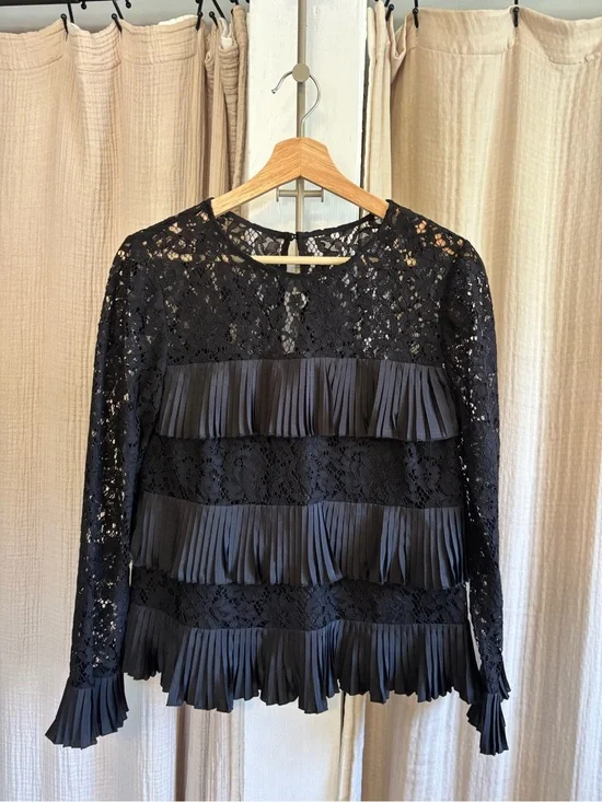 J. Crew Lace and Ruffle Blouse- 2
