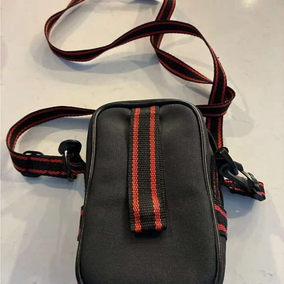 Black and Red Camera Belt Bag