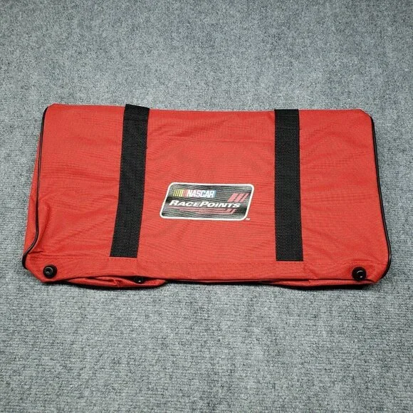 Nascar Race Points Red Black Duffle Bag Solid Rectangle Two Strap Full Zip New