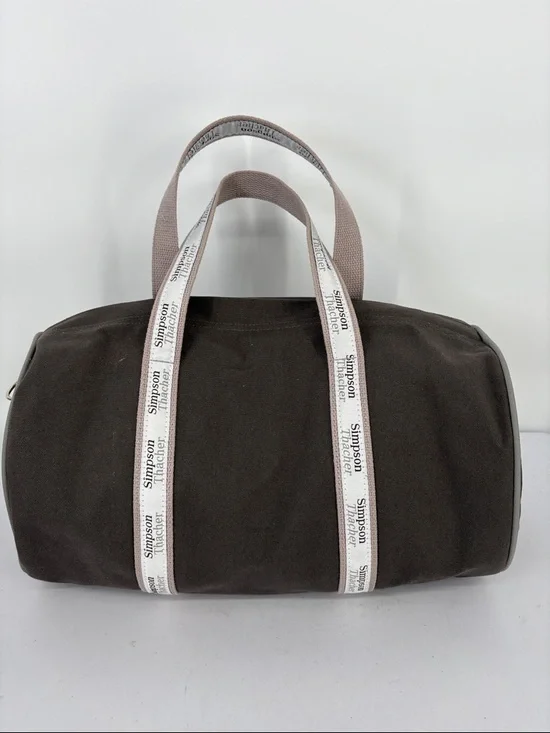 👜 Grey cotton Canvas Duffel Bag