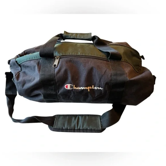 Champion High End Black and Green Men's Gym Overnighter Duffel Bag MINTY