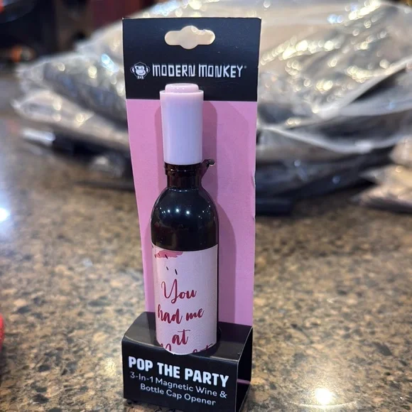 Pink Magnetic Wine & Bottle Cap Opener