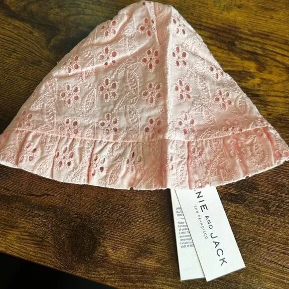 Janie and Jack Light Pink Floral Kids Hat
