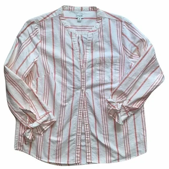 NWOT!J.Crew Striped Button Down Top!