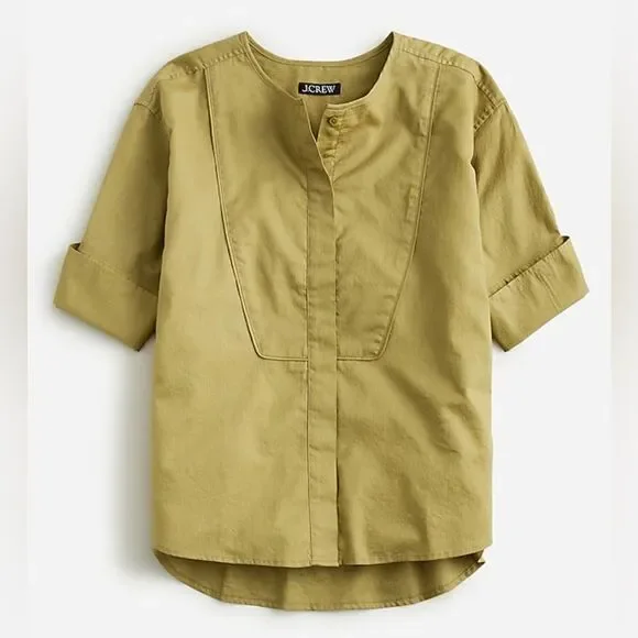 J.Crew Bib button-up shirt in herringbone twill NWT Size S