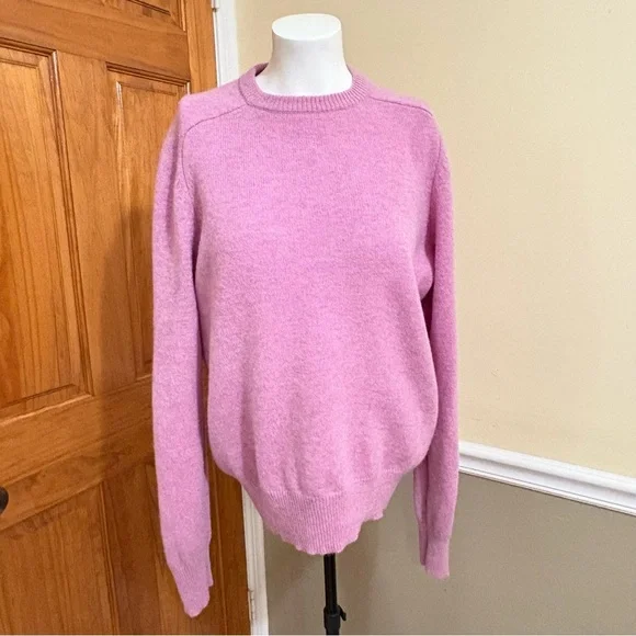 J. Crew Wool Soft Pink Crew Neck Sweater Sz.M