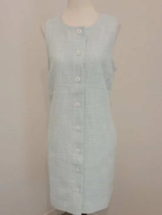 J. Crew Sleeveless Button-Front Midi Dress