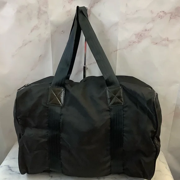 GUC Gucci Canvas Black Duffle Men's Travel Bag