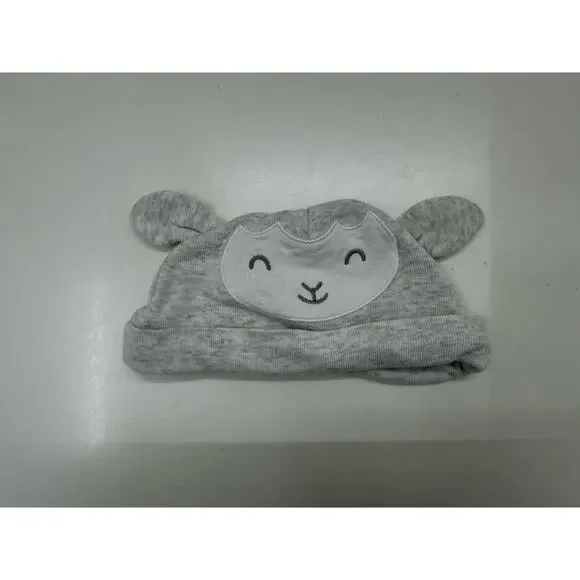 Carters Baby Hat Size 3 Months Grey Animal Face and Ears Beanie
