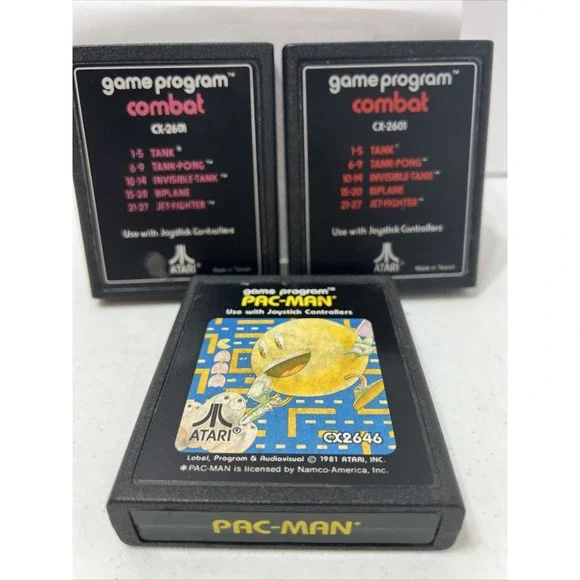 1981 Atari Game LOT Of 3 Cartridges CX2601 CX2646 Vintage‎ Video games