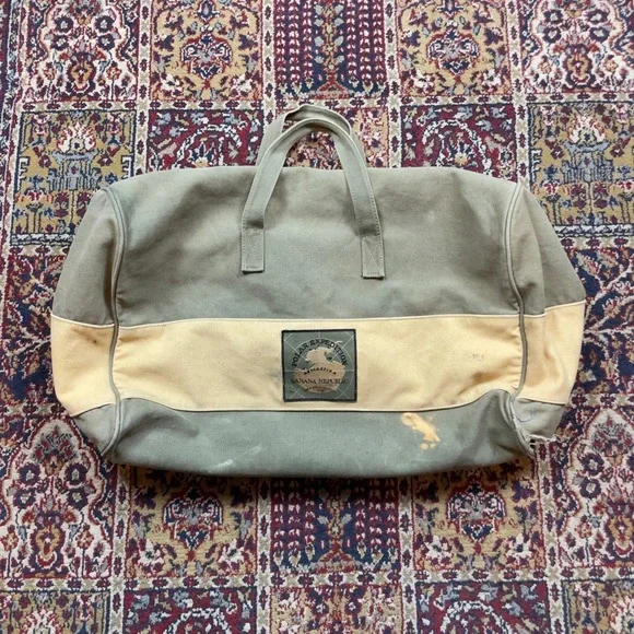 VTG‎ 70s 80s Banana Republic Canvas Duffle Bag Polar Expedition Antarctica Olive