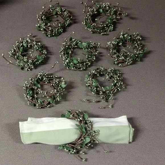 8 Rustic Napkin Ring Bundle