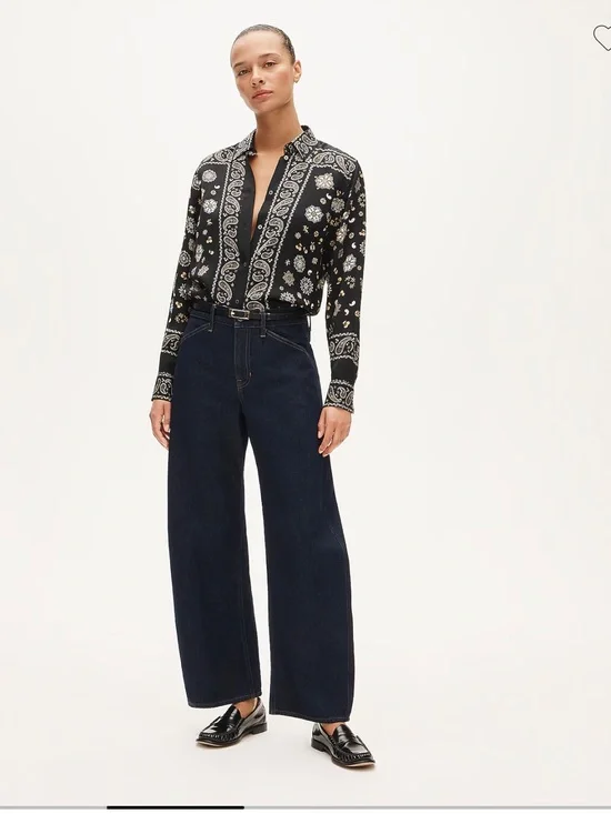 J.Crew Jules classic-fit shirt in bandana-print viscose twill