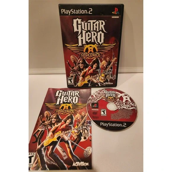 Guitar Hero Aerosmith Sony Playstation 2 PS2 Good Condition COMPLETE Activision