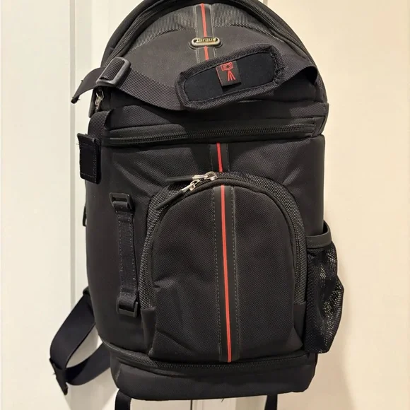 Targus Black Camera Backpack with Red Accent