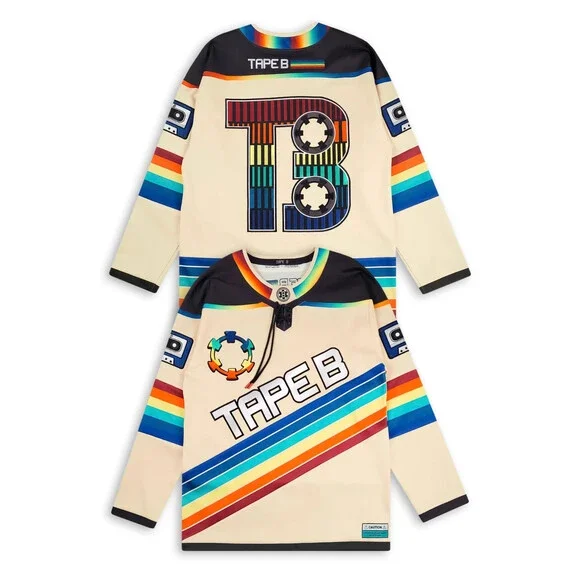 Tape B - Low Frequencies Hockey Jersey - Cream Large
