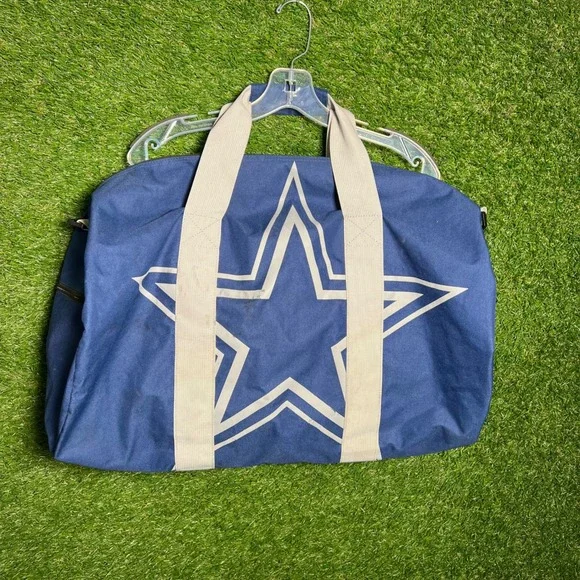Dallas Cowboys Duffle Bag Blue Canvas Star Logo Travel Gym Weekender