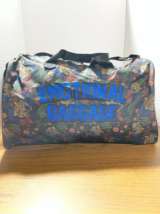 A$$ HOLES FOREVER Emotional Baggage Tiger & Tropical Floral Print New