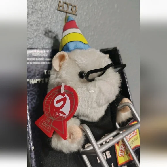 Gemmy Dancing Hamster Over The Hill Birthday Animated Singing (not Tested) 2003