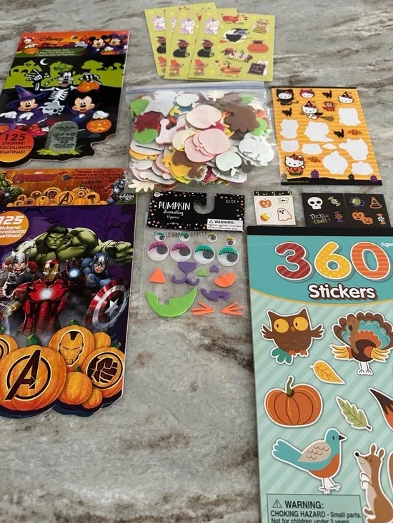 Assorted Halloween & Fall Sticker Pack - Multi-Color