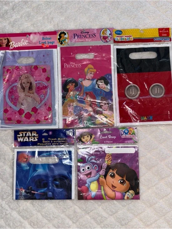 Y2K Deadstock Party Favor Gift Bags - Lot of 5
