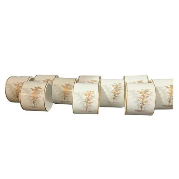 Fukagawa Arita Porcelain Pattern 901 Napkin Rings Set of 10 Hand Painted