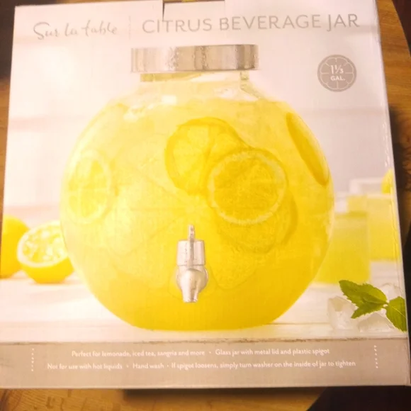Sur La Table 1.3 Gal Beverage Jar