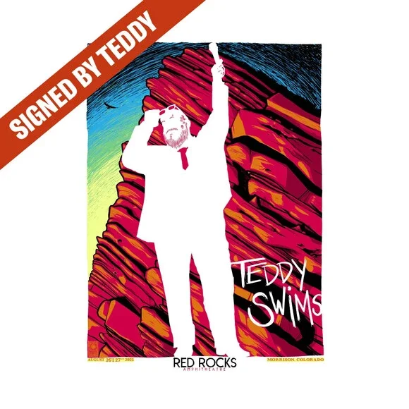 TEDDY SWIMS - Signed RED ROCKS AMPHITHEATRE 8/26-27/2025 Tour Poster Morrison CO