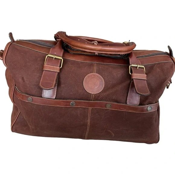 CARDON COSAS NUESTRAS LEATHER DUFFLE BAG SHOULDER STRAPS CLEAN INSIDE