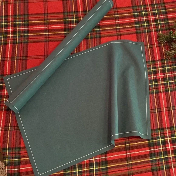 My Drap Cotton Placemats in English Green